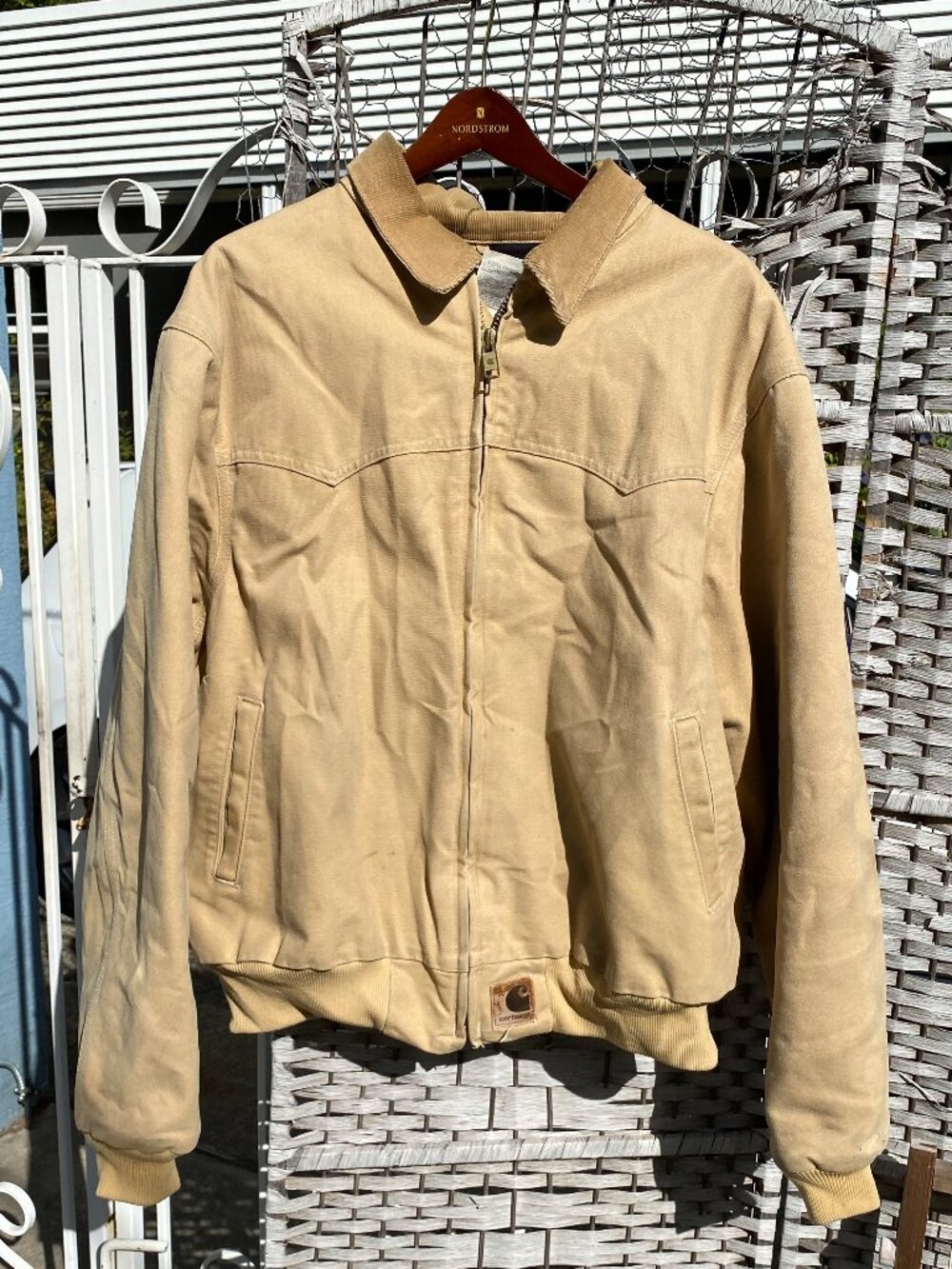 Vintage 2002 Carhartt J14WET Coat Jacket XL Brown Wheat Santa Fe Quilt Lined USA